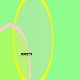 For this sketch I changed the alpha layer of the fill for each elipse and made it opposite colours to one another.